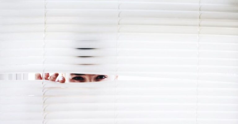 Blinds - Photography of Person Peeking